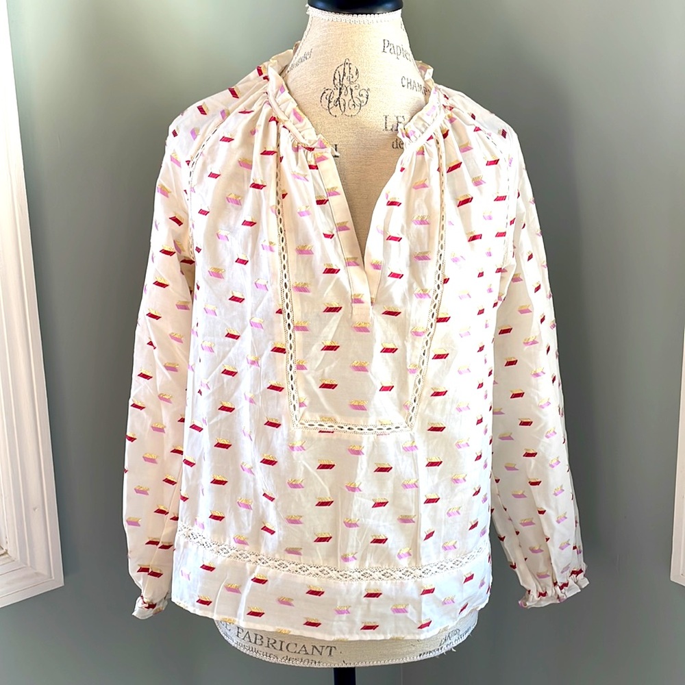 J. crew Point Sur metallic blouse NWT - Picture 2 of 10